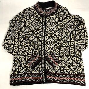 LL Bean Wool Blend Button Heavy Sweater XL